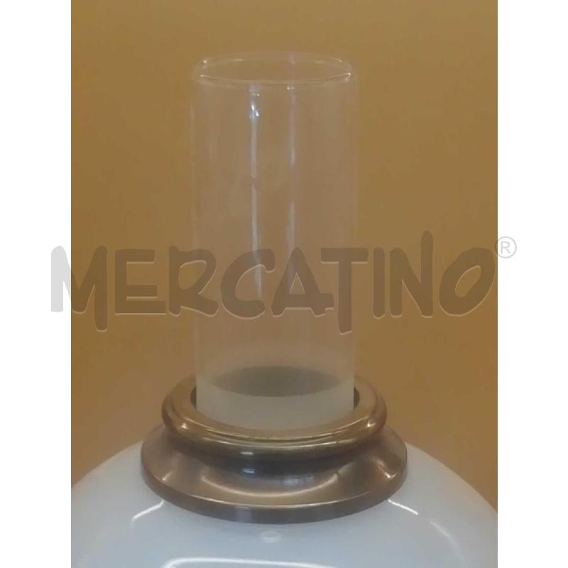 LAMPADA DA TAVOLO COPPIA BASE LEGNO OTTONE VETRO | Mercatino dell'Usato Moncalieri bengasi 5