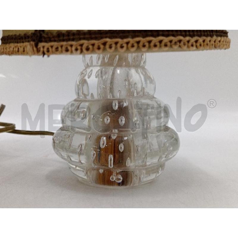 LAMPADA DA TAVOLO COPPIA BASE VETRO UNO DANNEGGIATO | Mercatino dell'Usato Moncalieri bengasi 2