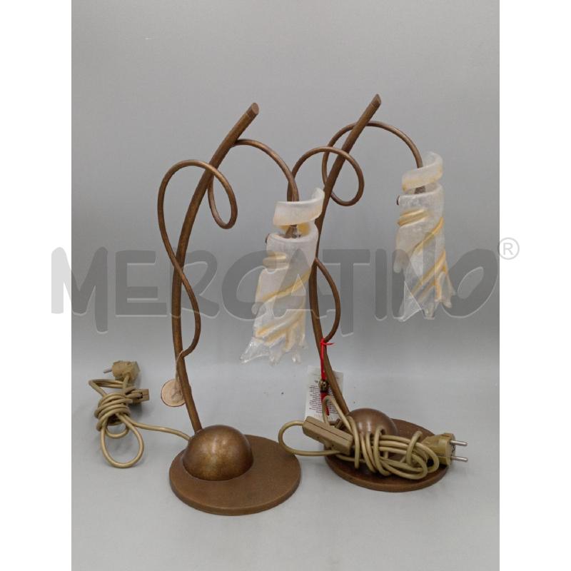 LAMPADA DA TAVOLO FERRIGNO CON VETRO MURRANO | Mercatino dell'Usato Moncalieri bengasi 1