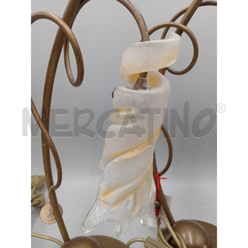 LAMPADA DA TAVOLO FERRIGNO CON VETRO MURRANO | Mercatino dell'Usato Moncalieri bengasi 2