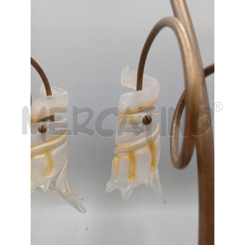 LAMPADA DA TAVOLO FERRIGNO CON VETRO MURRANO | Mercatino dell'Usato Moncalieri bengasi 4