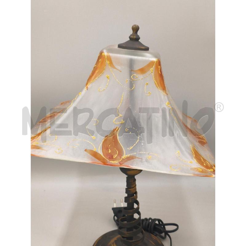LAMPADA DA TAVOLO FERRO CON BOCCIA VETRO SOFFIATO | Mercatino dell'Usato Moncalieri bengasi 2