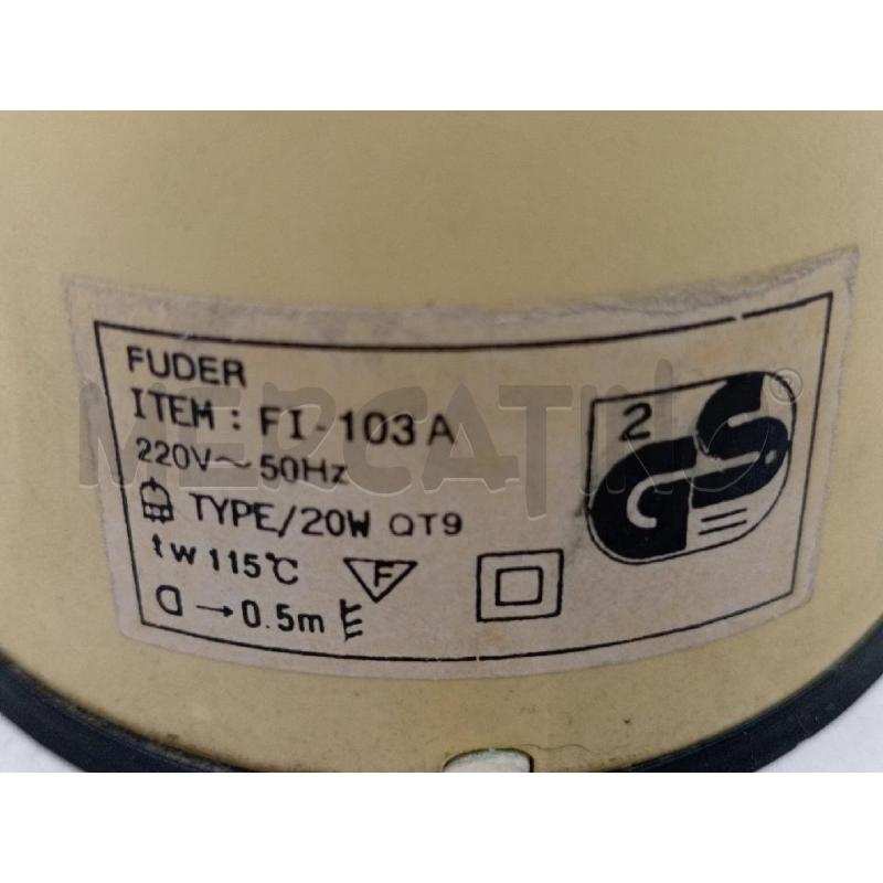 LAMPADA DA TAVOLO FUDER 103A SPACE AGE | Mercatino dell'Usato Moncalieri bengasi 2