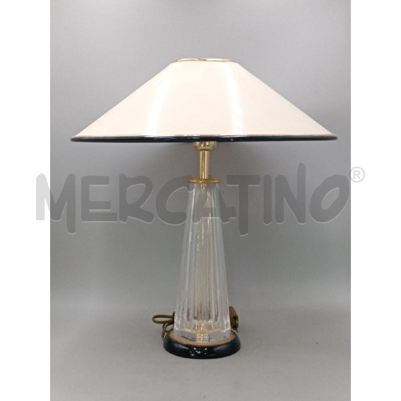 LAMPADA DA TAVOLO VETRO BASE NERO | Mercatino dell'Usato Moncalieri bengasi 1