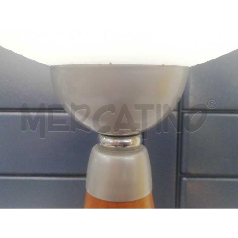 LAMPADA PIANTANA CILIEGIO DISCO VETRO SATINATO | Mercatino dell'Usato Moncalieri bengasi 5