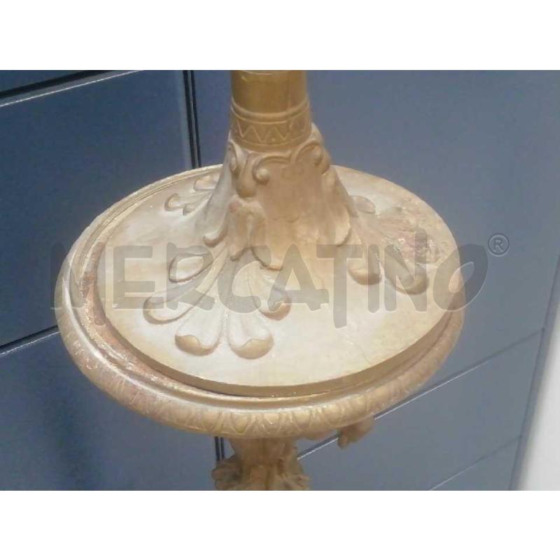 LAMPADA PIANTANA EPOCA IN  METALLO FUSIONE LANTERNA INSERTI AVVOLTOI  | Mercatino dell'Usato Moncalieri bengasi 2
