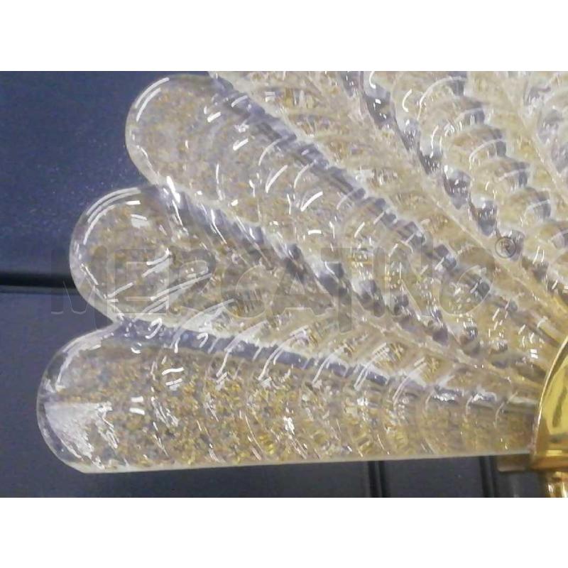 LAMPADA PIANTANA STELO METALLO OTTONE E LASTRA VETRO FORMA MEZZALUNA  | Mercatino dell'Usato Moncalieri bengasi 4