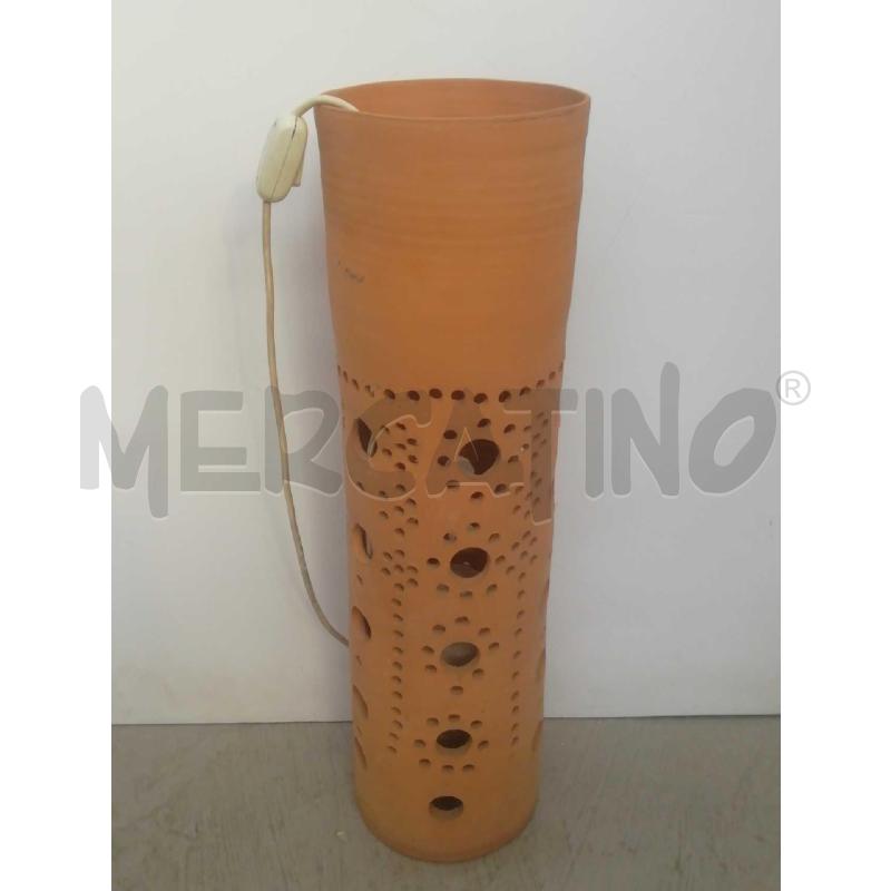 LAMPADA TERRACOTTA FORATA CILINDRICA | Mercatino dell'Usato Moncalieri bengasi 1