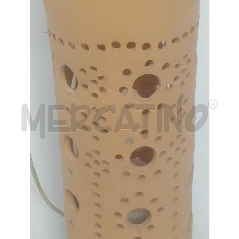 LAMPADA TERRACOTTA FORATA CILINDRICA | Mercatino dell'Usato Moncalieri bengasi 2