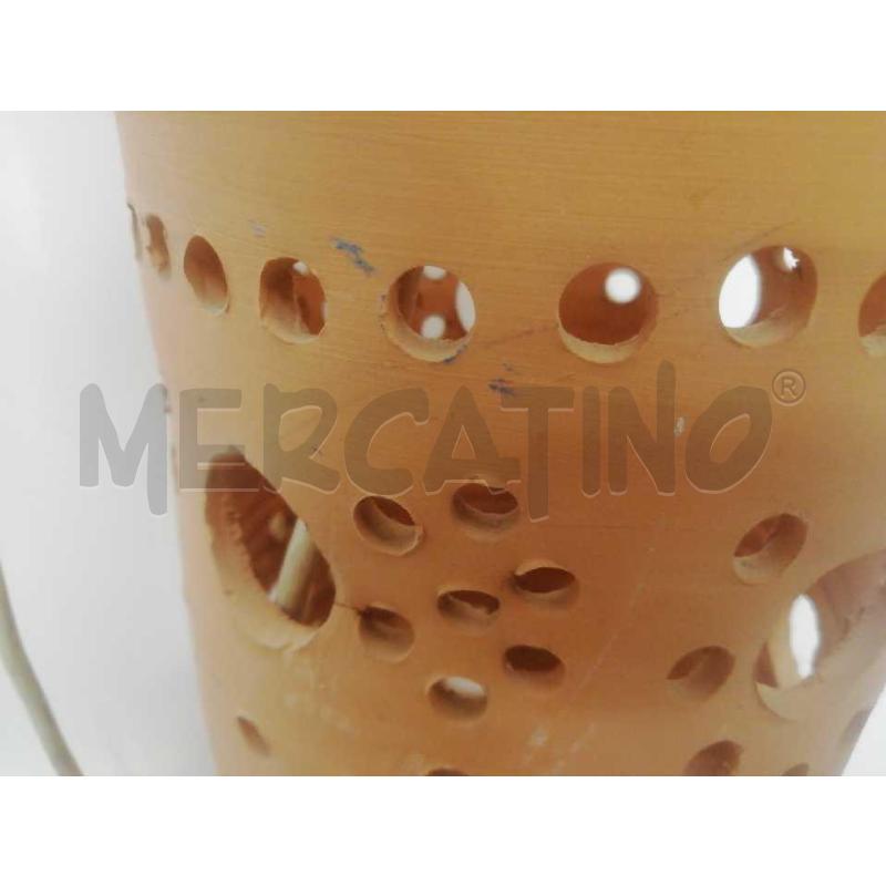 LAMPADA TERRACOTTA FORATA CILINDRICA | Mercatino dell'Usato Moncalieri bengasi 5