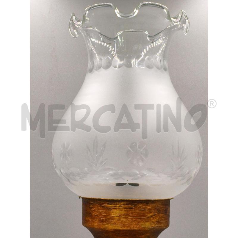 LAMPADA VETRO FLOREALE CON BOCCIA ALTA CM 60 | Mercatino dell'Usato Moncalieri bengasi 3