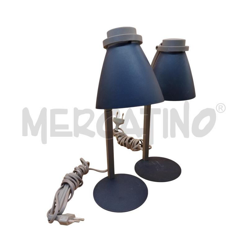LAMPADE PZ.2 DA TAVOLO COPPIA METALLO SATINATO BLU  | Mercatino dell'Usato Moncalieri bengasi 3