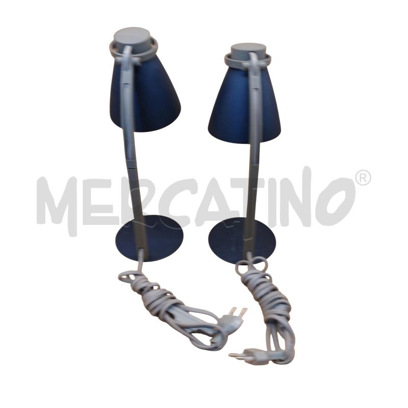 LAMPADE PZ.2 DA TAVOLO COPPIA METALLO SATINATO BLU  | Mercatino dell'Usato Moncalieri bengasi 5