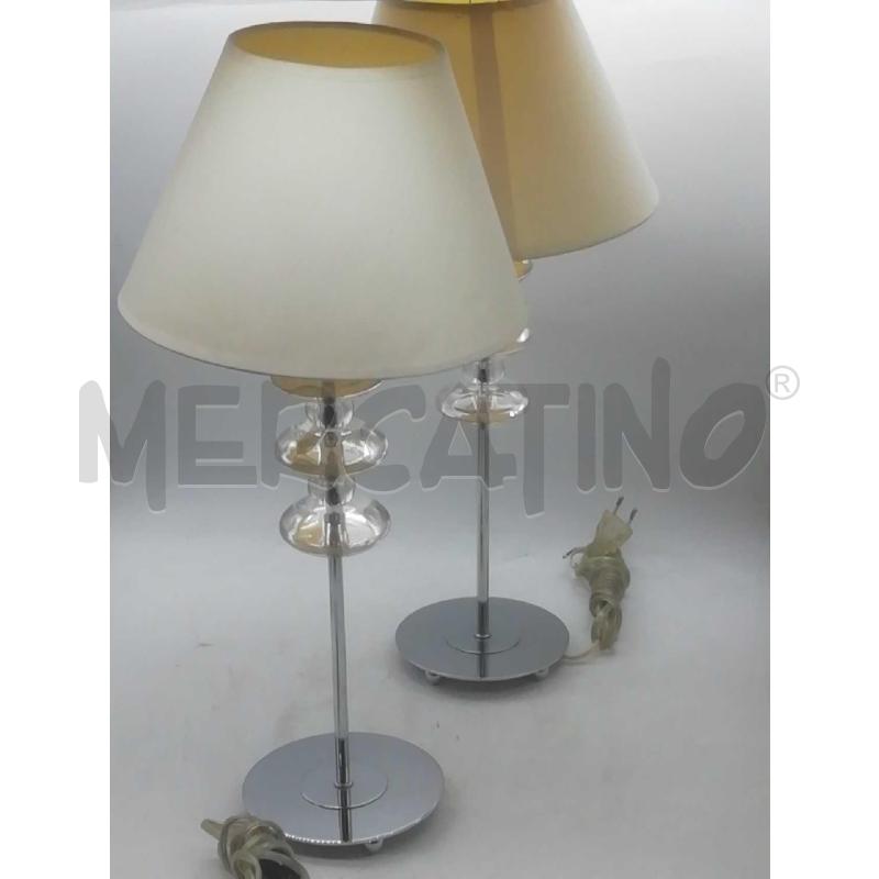 LAMPADE PZ. 2 CROMO E VETRO UNA SENZA INTERRUTTORE | Mercatino dell'Usato Moncalieri bengasi 1