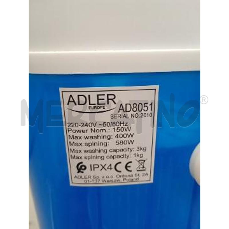LAVATRICE ADLER MOD. AD8051 DA CAMPEGGIO | Mercatino dell'Usato Moncalieri bengasi 5