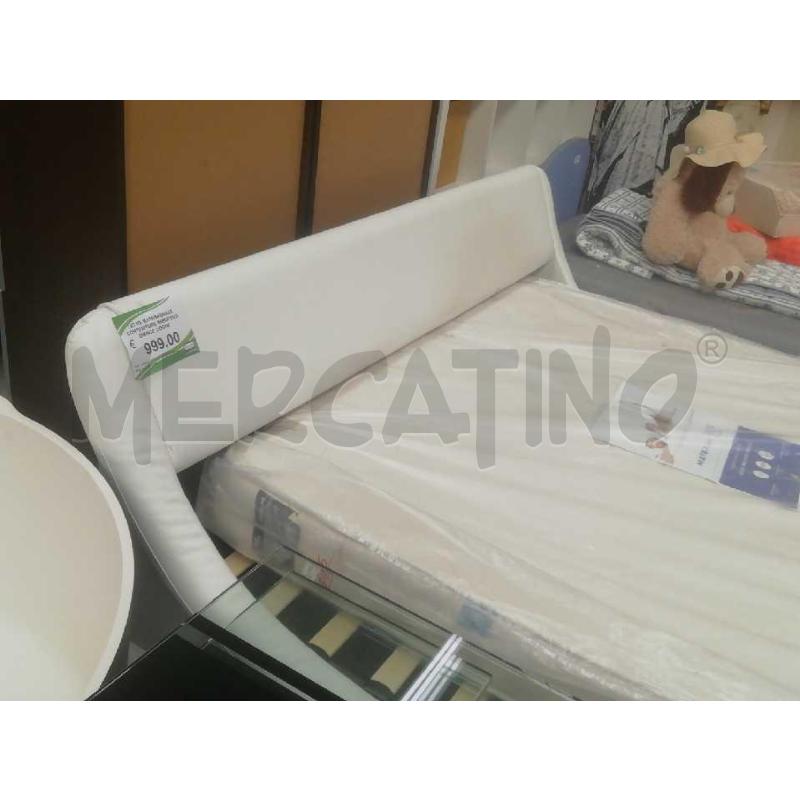 LETTO MATRIMONIALE CONTENITORE IMBOTTITO BIANCO DOGHE | Mercatino dell'Usato Moncalieri bengasi 4