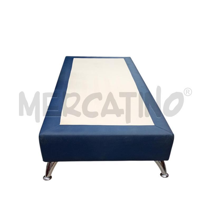 LETTO SINGOLO BASSO ECO PELLE BLU 80X190 CM | Mercatino dell'Usato Moncalieri bengasi 2