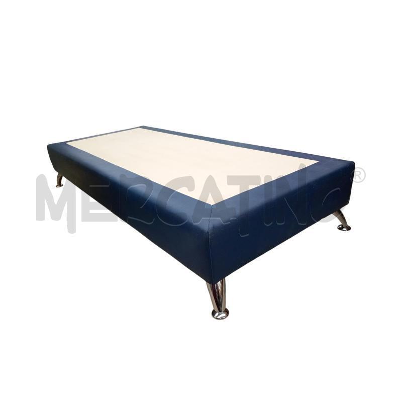 LETTO SINGOLO BASSO ECO PELLE BLU 80X190 CM | Mercatino dell'Usato Moncalieri bengasi 3