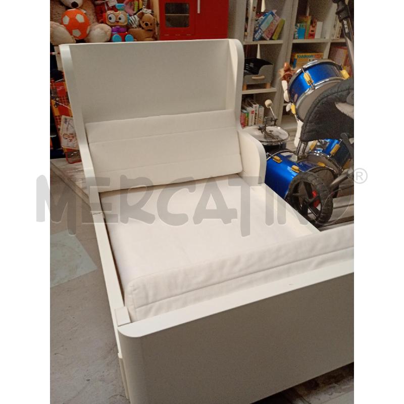 LETTO SINGOLO BUSUNGE ALLUNGABILE, BIANCO, 80X200 CM | Mercatino dell'Usato Moncalieri bengasi 5