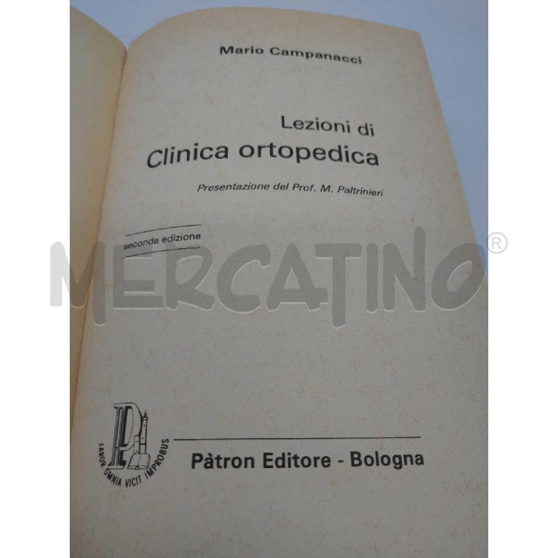 LEZIONI DI CLINICA ORTOPEDICA PATRON EDITORE BOLOGNA 1975 | Mercatino dell'Usato Moncalieri bengasi 2
