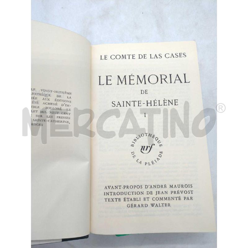 LE COMTE DE LAS CASES LE MEMORIAL DE SAINTE HELENE 2 TOMI 1956 GALLIMARD | Mercatino dell'Usato Moncalieri bengasi 2
