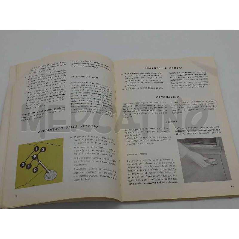 LIBRETTO FIAT 124 SPECIAL USO E MANUTENZIONE 4 EDIZIONE 1969 | Mercatino dell'Usato Moncalieri bengasi 4