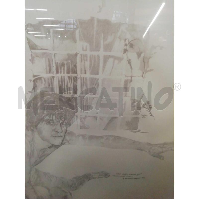 LITOGRAFIA ARTISTA G.FALCHERO CAMBIANO PROVA DI STAMPA PERSONAGGIO DISTESO | Mercatino dell'Usato Moncalieri bengasi 5