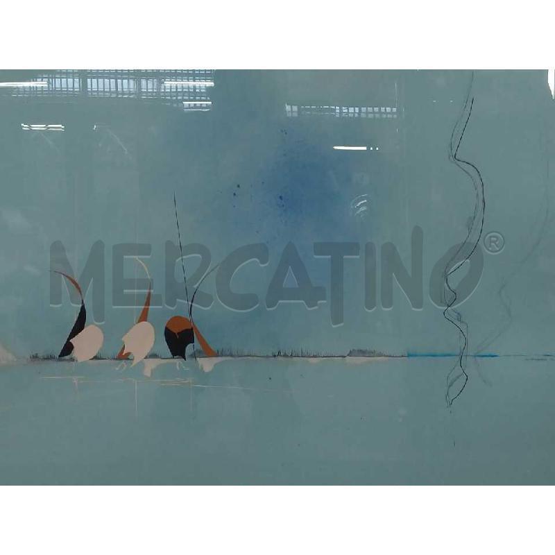 LITOGRAFIA DA ARREDAMENTO ARTISTA G. CAMBIANO 3 VELIERI ASTRATTO | Mercatino dell'Usato Moncalieri bengasi 3