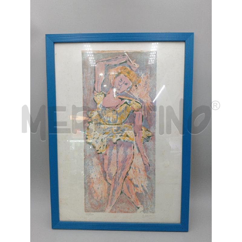 LITOGRAFIA NUMERATA ARTISTA BARBERI ANTONIO 18/130 DONNA BALLERINA  | Mercatino dell'Usato Moncalieri bengasi 1