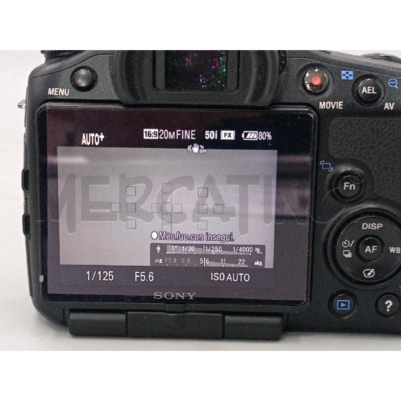 MACCHINA FOTOGRAFICA SONY ALPHA 65 C/ACC SACCHETTO GRIGIO GALL  | Mercatino dell'Usato Moncalieri bengasi 5
