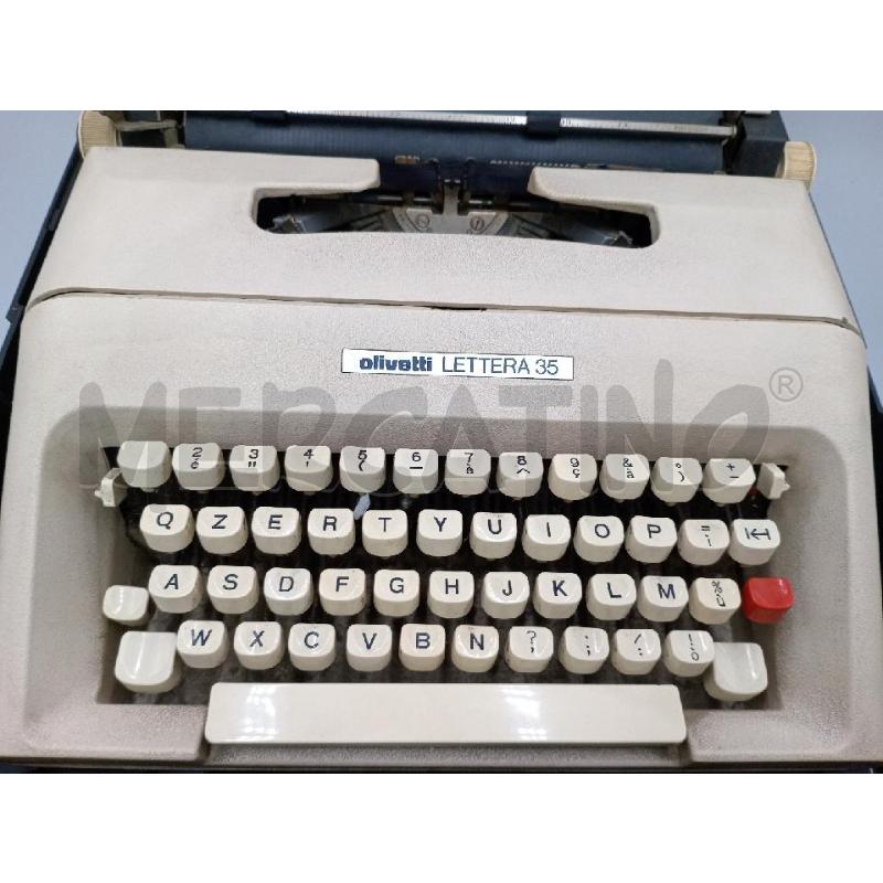 MACCHINA SCRIVERE D'EPOCA OLIVETTI LETTERA 35 C/VALIGETTA GALLERIA  | Mercatino dell'Usato Moncalieri bengasi 2