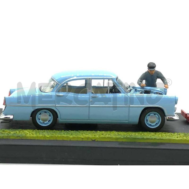 MACCHININA DIORAMA AZZURRA CON MECCANICO E TECA | Mercatino dell'Usato Moncalieri bengasi 5