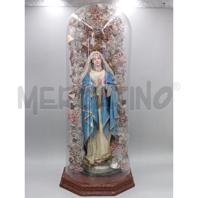 MADONNA CARTAPESTA H. 80 C/CAMPANA VETRO  | Mercatino dell'Usato Moncalieri bengasi 1