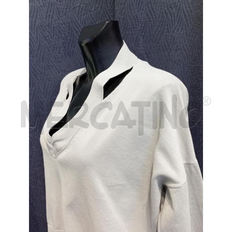 MAGLIA DONNA ALYSI GRIGIA SCOLLO V | Mercatino dell'Usato Moncalieri bengasi 3
