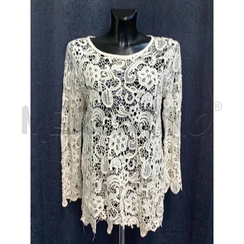 MAGLIA DONNA BOJUA BEIGE TRAFORATA | Mercatino dell'Usato Moncalieri bengasi 1