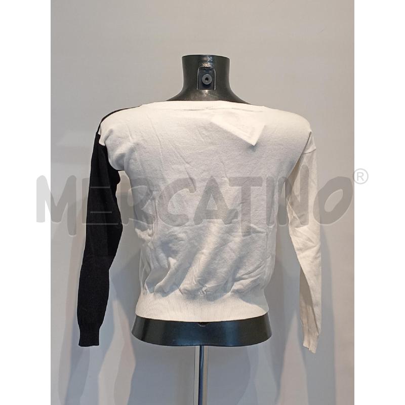 MAGLIA DONNA CARLA G BIANCO NERA STELLA | Mercatino dell'Usato Moncalieri bengasi 2