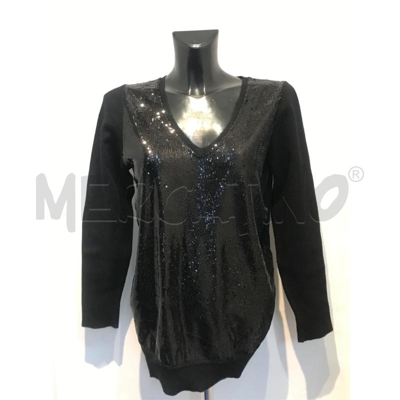 MAGLIA DONNA CARLA G NERO CON PAILLETTES | Mercatino dell'Usato Moncalieri bengasi 1