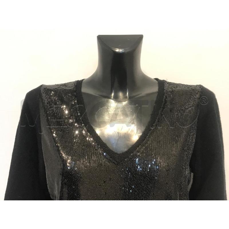 MAGLIA DONNA CARLA G NERO CON PAILLETTES | Mercatino dell'Usato Moncalieri bengasi 3
