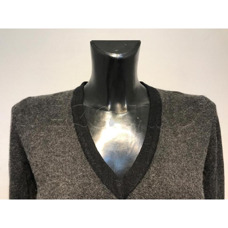 MAGLIA DONNA DOLCE & GABBANA CASHMIRE GRIGIA LOGO BRILLANTINI | Mercatino dell'Usato Moncalieri bengasi 4
