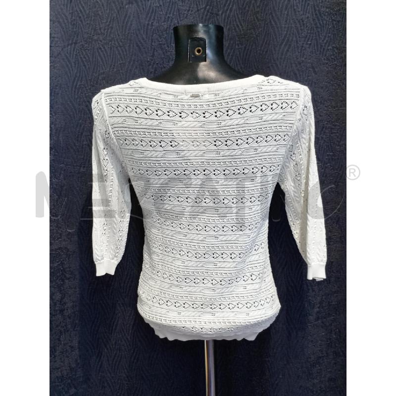 MAGLIA DONNA FRACOMINA BIANCA TRAFORATA | Mercatino dell'Usato Moncalieri bengasi 2