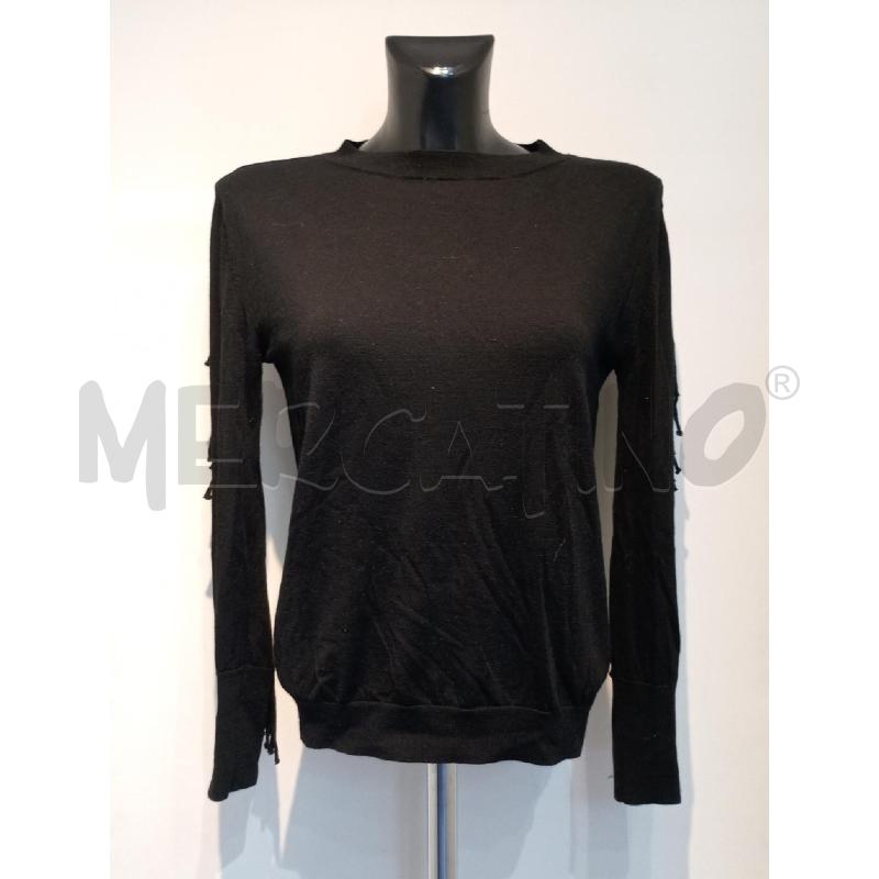 MAGLIA DONNA KAOS NERA CON FRANGE | Mercatino dell'Usato Moncalieri bengasi 1
