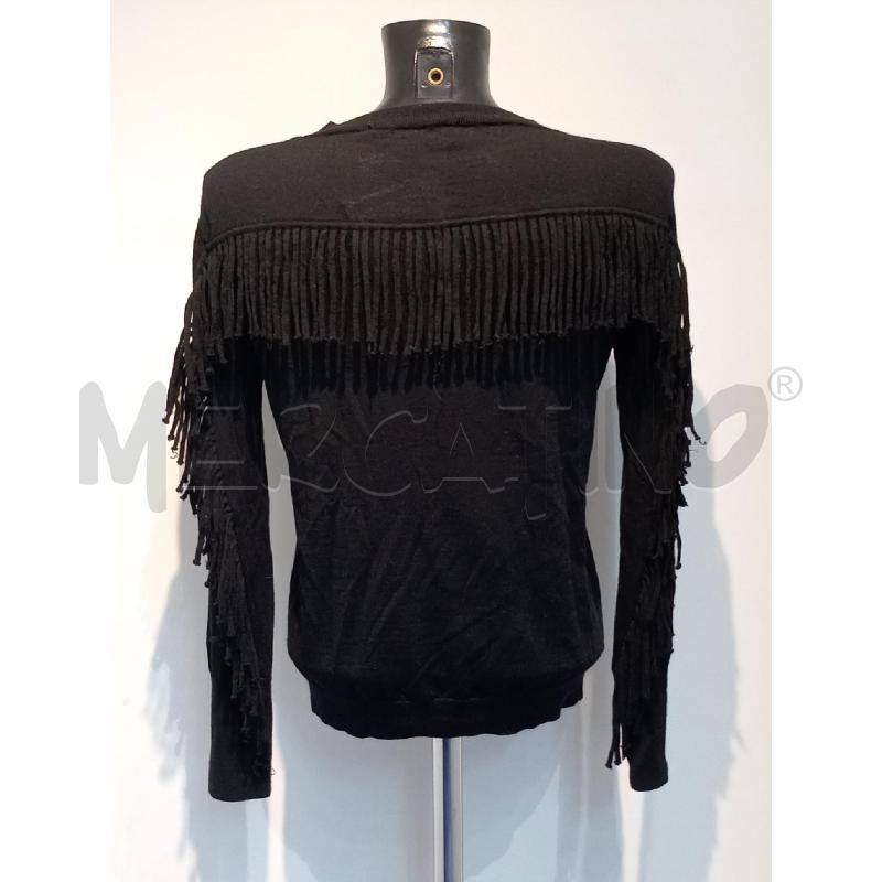 MAGLIA DONNA KAOS NERA CON FRANGE | Mercatino dell'Usato Moncalieri bengasi 2