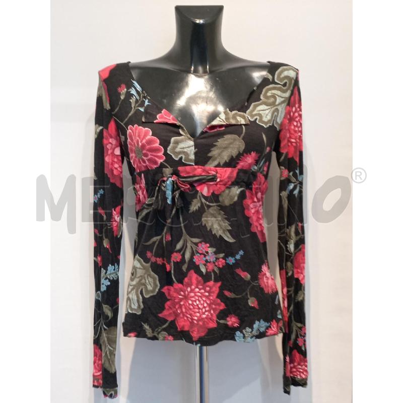 MAGLIA DONNA KENZO NERA FIORI CON LACCETTO DAVANTI | Mercatino dell'Usato Moncalieri bengasi 1