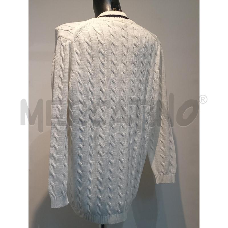 MAGLIA DONNA MARELLA BIANCA BORDO SCOLLATURA NERO A V | Mercatino dell'Usato Moncalieri bengasi 4
