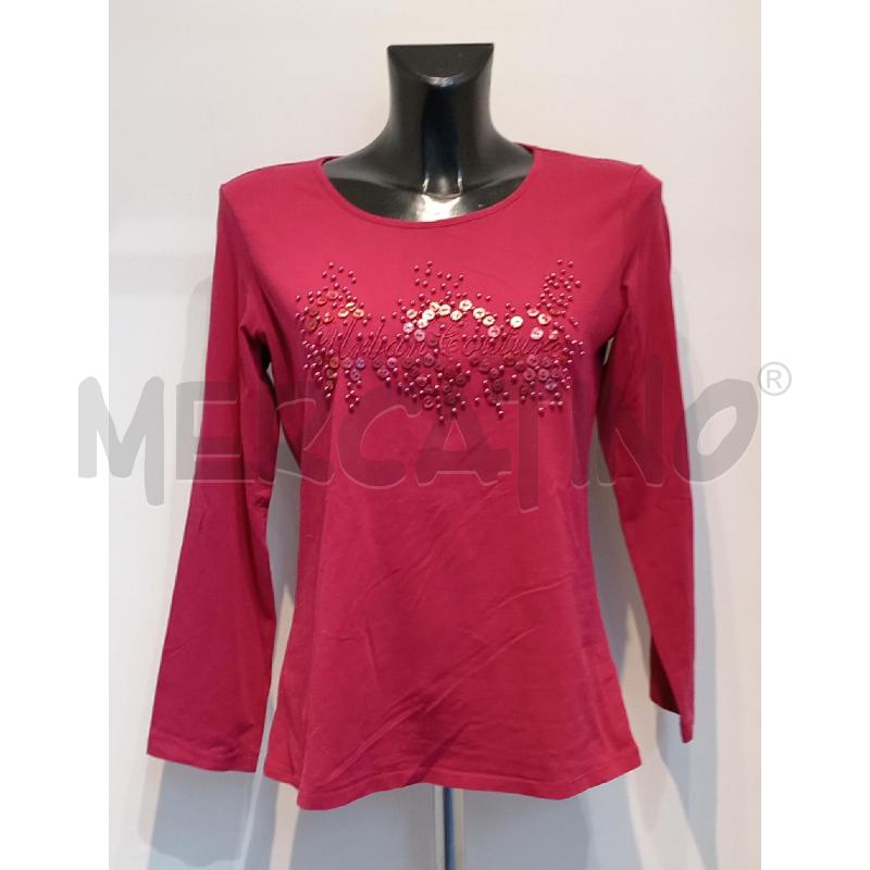 MAGLIA DONNA MARELLA BORDEAUX INSERTI PERLINE | Mercatino dell'Usato Moncalieri bengasi 1