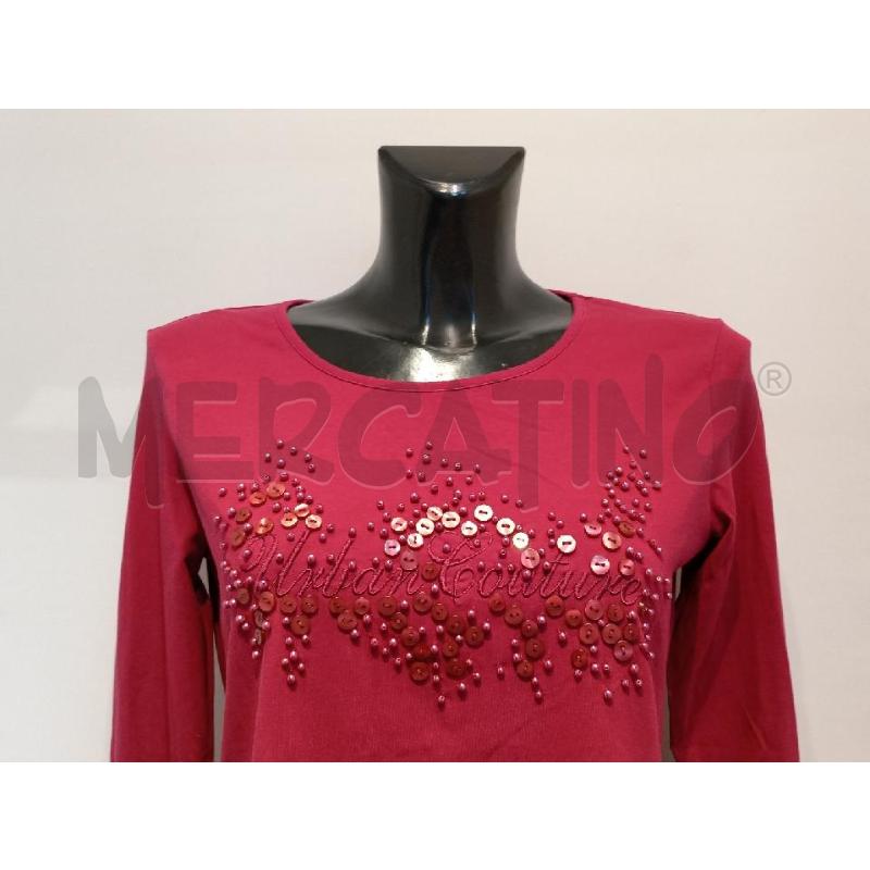 MAGLIA DONNA MARELLA BORDEAUX INSERTI PERLINE | Mercatino dell'Usato Moncalieri bengasi 3