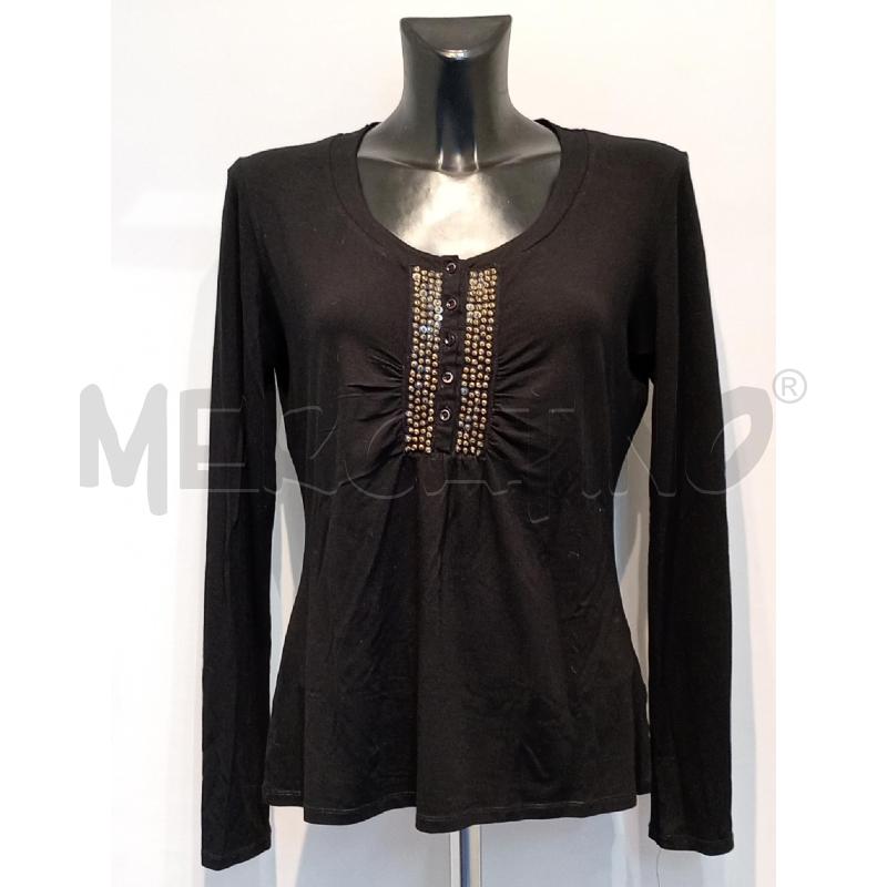 MAGLIA DONNA MARELLA NERA CON INSERTI PERLINE | Mercatino dell'Usato Moncalieri bengasi 1
