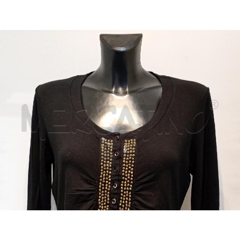 MAGLIA DONNA MARELLA NERA CON INSERTI PERLINE | Mercatino dell'Usato Moncalieri bengasi 3