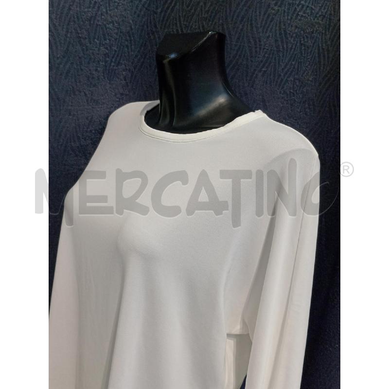 MAGLIA DONNA MAX MARA BIANCA MANICA TREQUARTI  | Mercatino dell'Usato Moncalieri bengasi 3