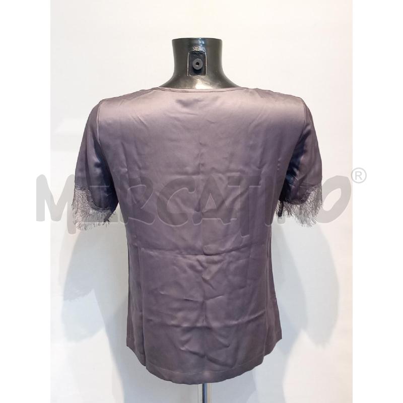 MAGLIA DONNA PATRIZIA PEPE GRIGIA RASO CON BORDO PIZZO | Mercatino dell'Usato Moncalieri bengasi 2